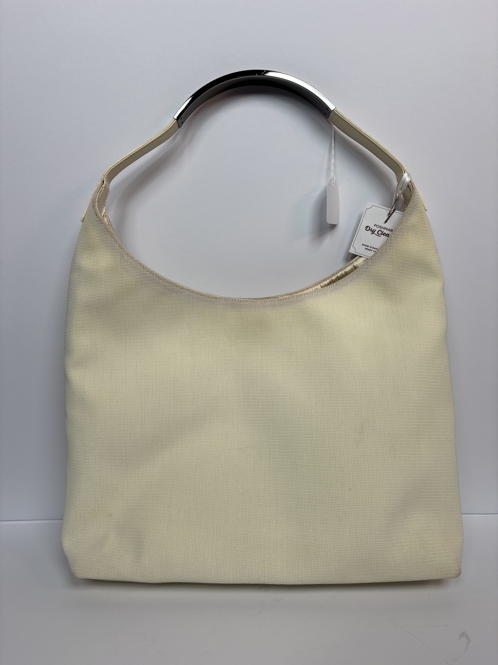 Gucci Cream Shoulder Bag with Silver-Tone Handle